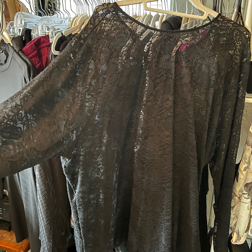 Universal Standard Black Lace Blouse